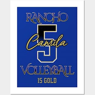 Camila #5 Rancho VB (15 Gold) - Blue Posters and Art